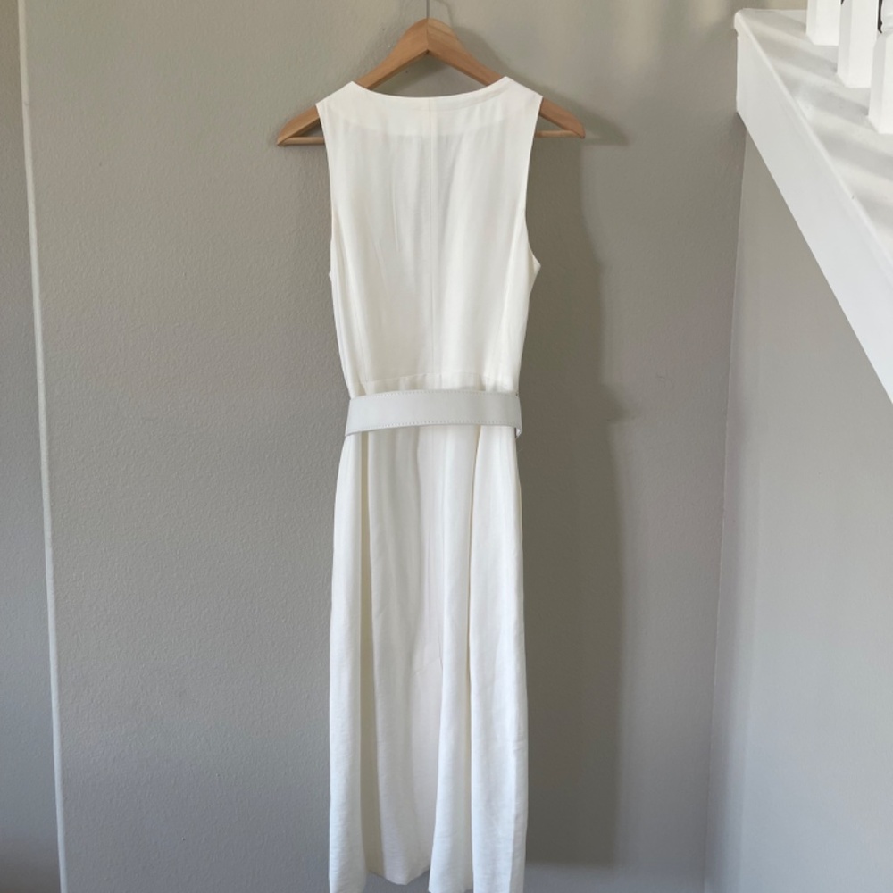 Something Navy Button Down Belted Midi Shirt Dres… - image 3